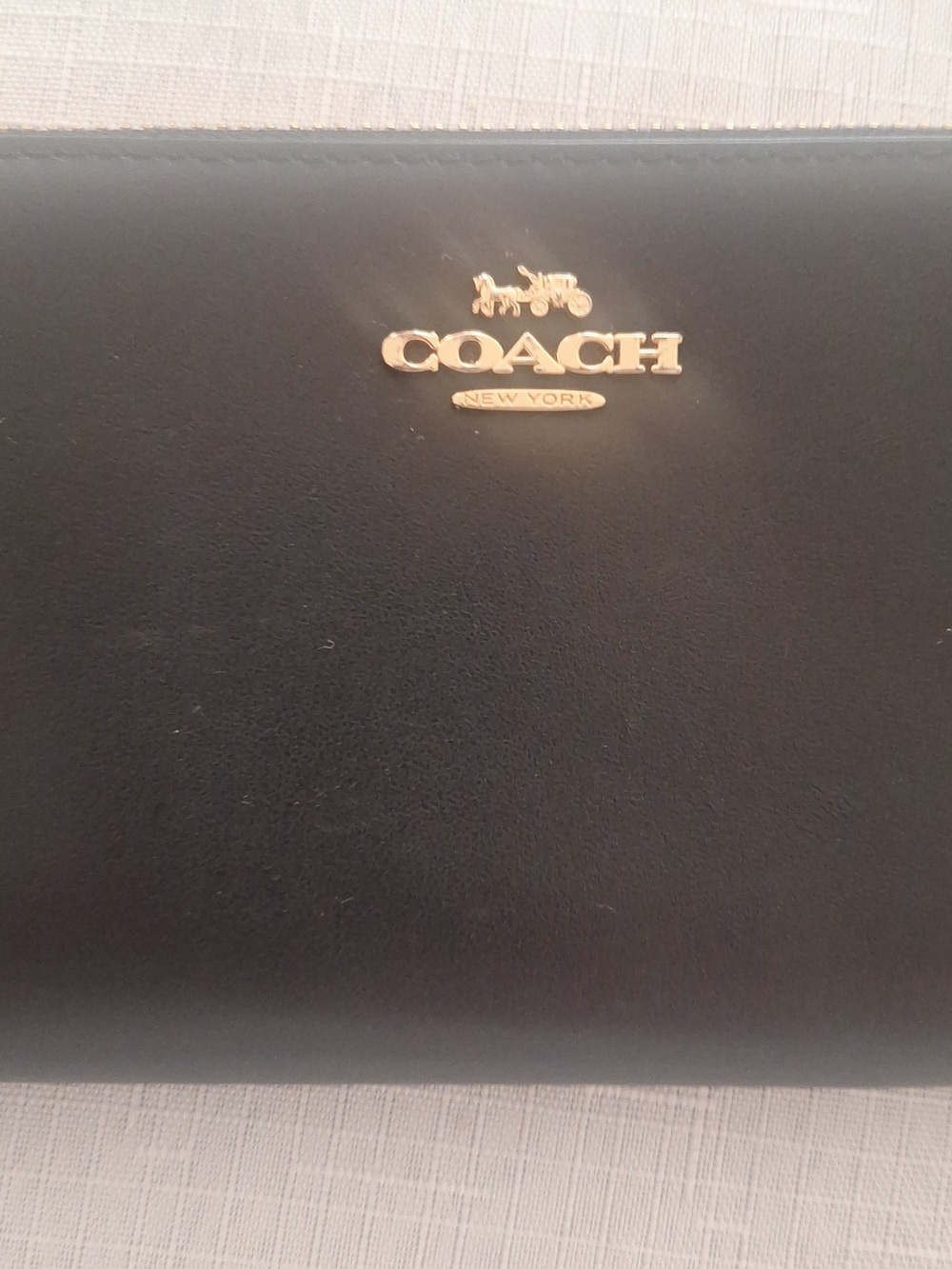 Coach Black Zip-Around Leather Wallet - Picture 5 of 10